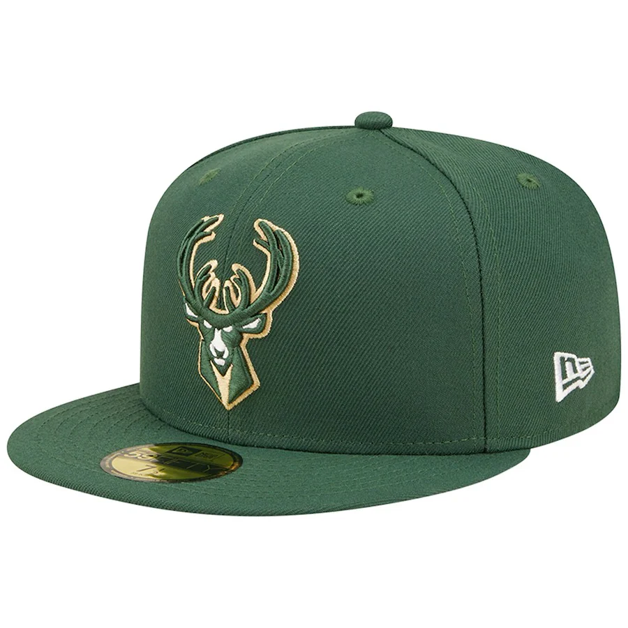 New Era Milwaukee Bucks Hunter Green City Side 59FIFTY Fitted Hat - Image 4