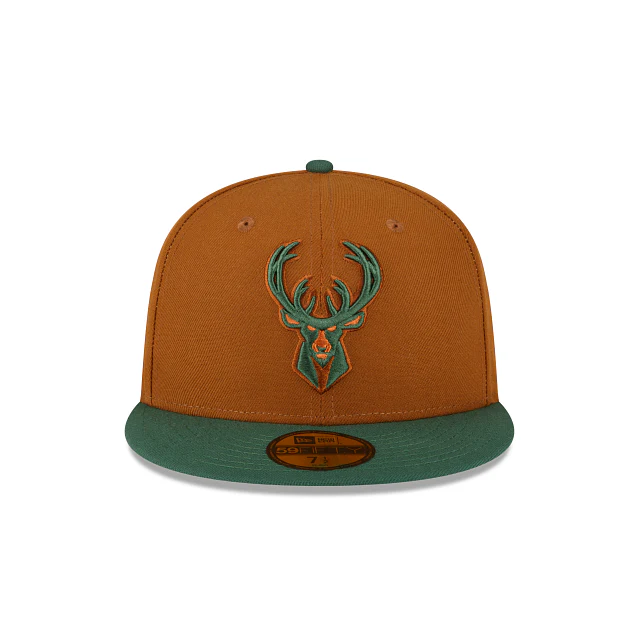 New Era Milwaukee Bucks Toasted Peanut 2022 59FIFTY Fitted Hat - Image 2