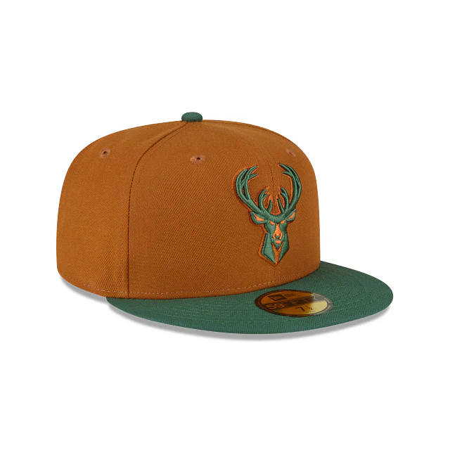New Era Milwaukee Bucks Toasted Peanut 2022 59FIFTY Fitted Hat - Image 3