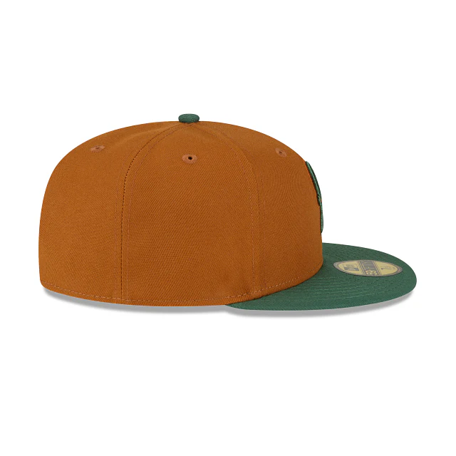 New Era Milwaukee Bucks Toasted Peanut 2022 59FIFTY Fitted Hat - Image 5