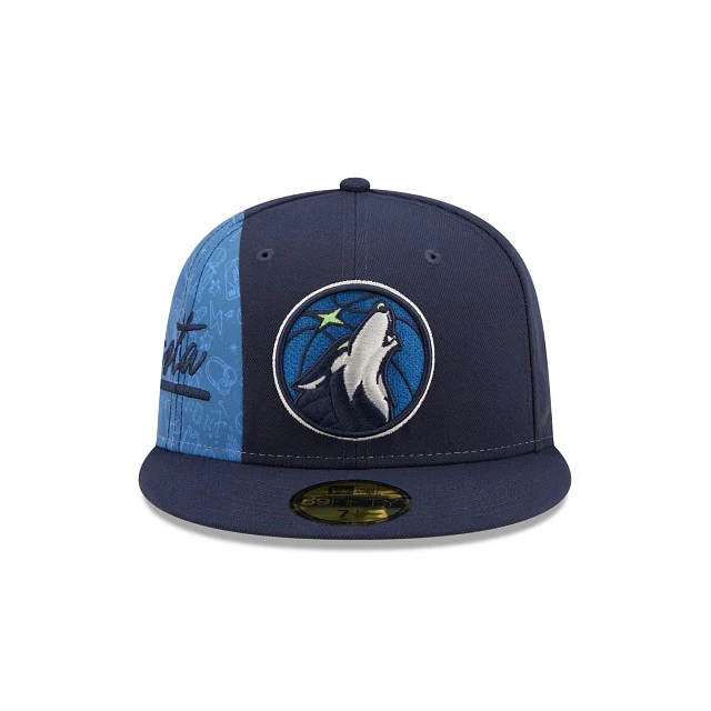New Era Minnesota Timberwolves Side City Doodle 2022 59fifty Fitted Hat - Image 3