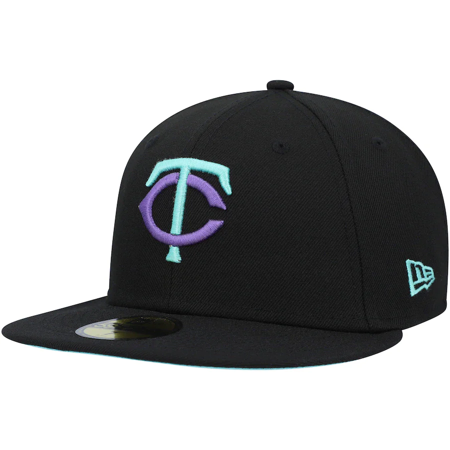 New Era Minnesota Twins 50th Anniversary Black Light 59FIFTY Fitted Hat - Image 4