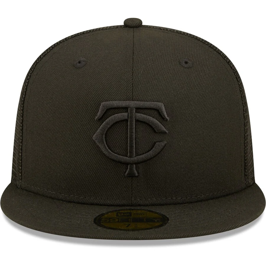 New Era Minnesota Twins Blackout Trucker 59FIFTY Fitted Hat - Image 5