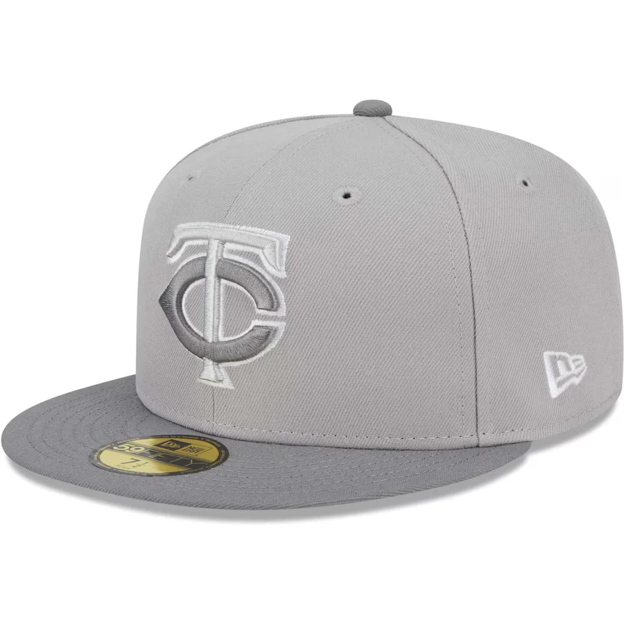 New Era Minnesota Twins Gray Green Undervisor 2023 59FIFTY Fitted Hat