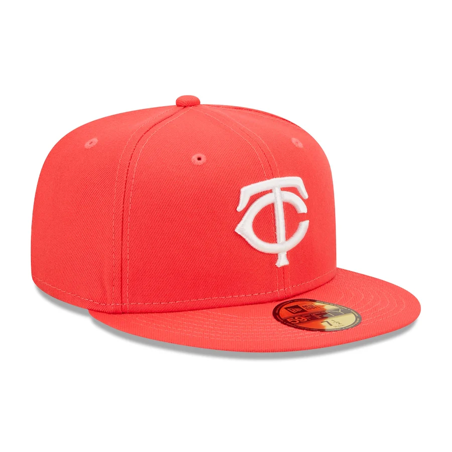 New Era Minnesota Twins Lava Highlighter Logo 59FIFTY Fitted Hat - Image 4