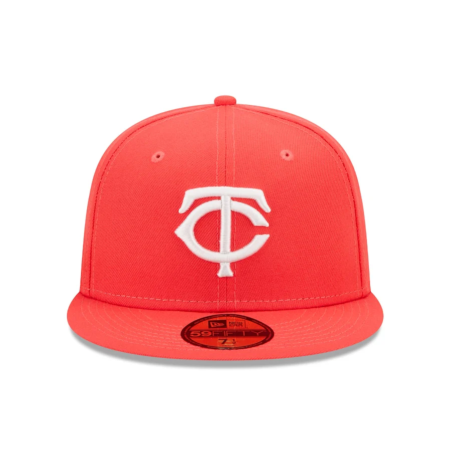 New Era Minnesota Twins Lava Highlighter Logo 59FIFTY Fitted Hat - Image 5
