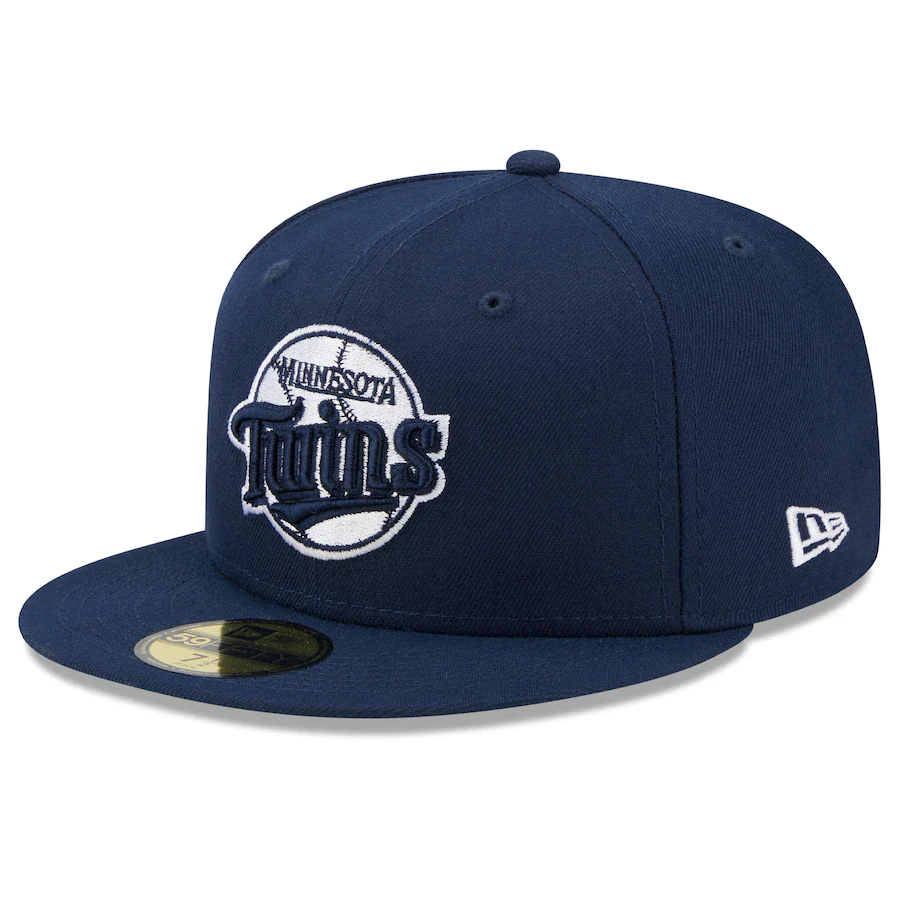 New Era Minnesota Twins Navy Oceanside Green Undervisor 59FIFTY Fitted Hat