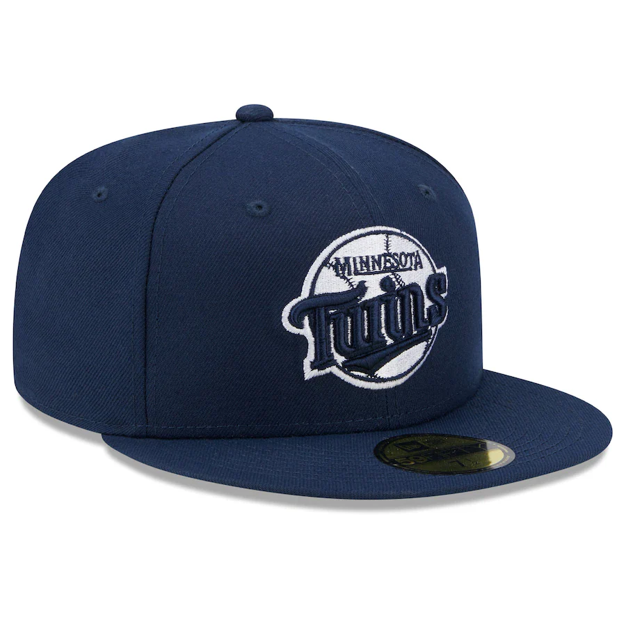 New Era Minnesota Twins Navy Oceanside Green Undervisor 59FIFTY Fitted Hat - Image 4