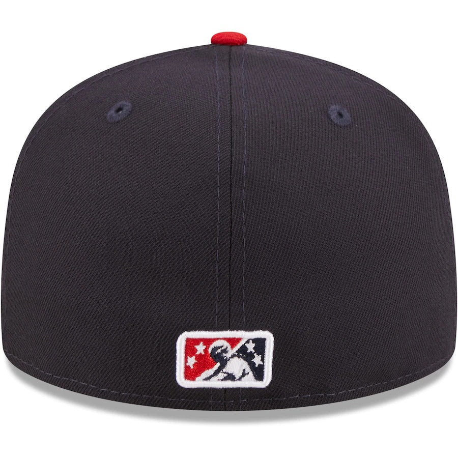 New Era Mississippi Braves Navy Authentic Collection 59FIFTY Fitted Hat - Image 3