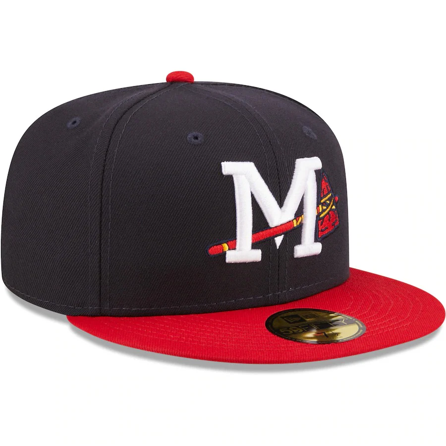 New Era Mississippi Braves Navy Authentic Collection 59FIFTY Fitted Hat - Image 4