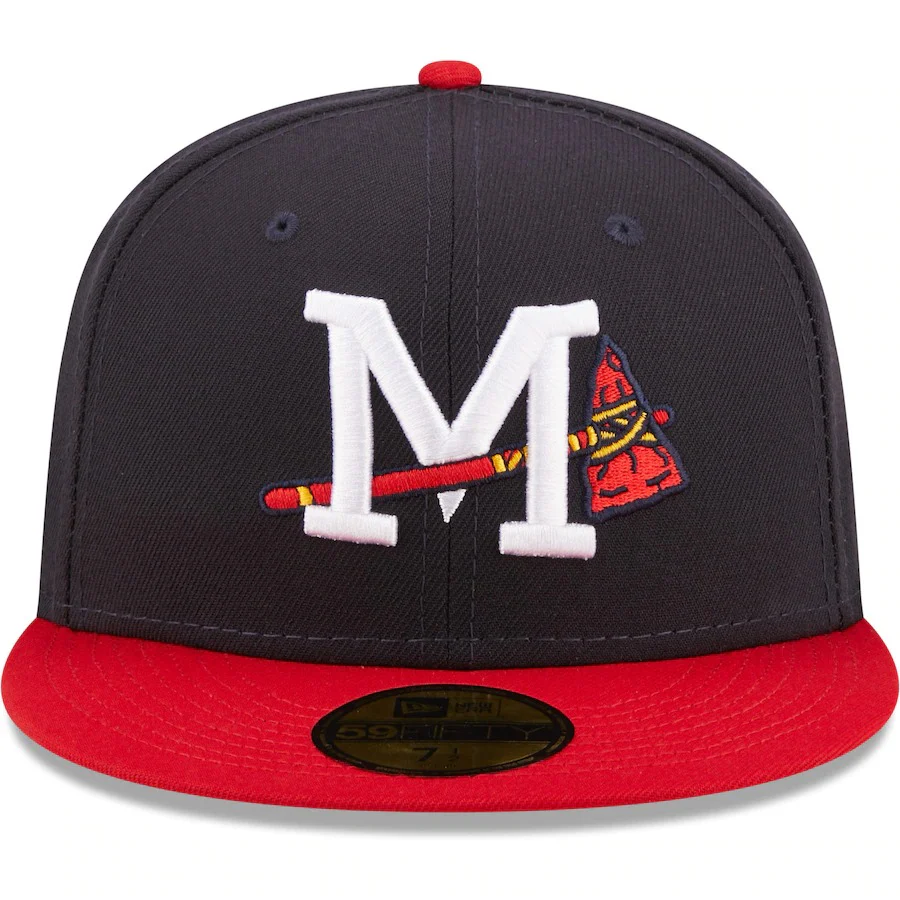 New Era Mississippi Braves Navy Authentic Collection 59FIFTY Fitted Hat - Image 5