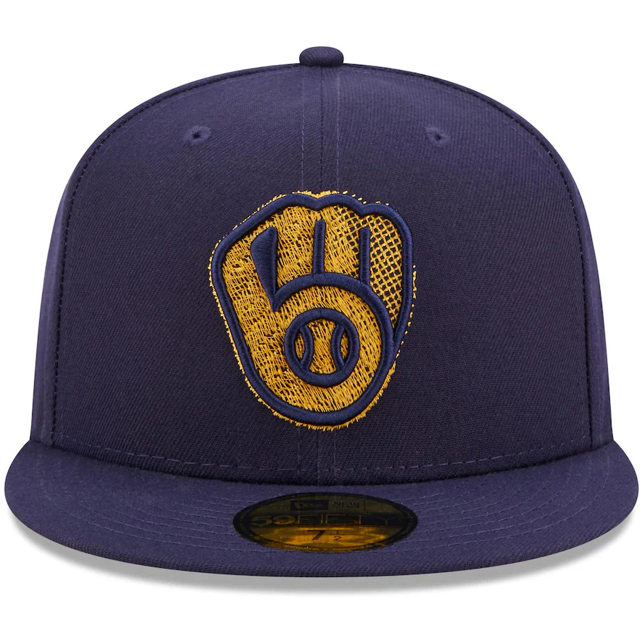 New Era Navy Milwaukee Brewers Scored 59FIFTY Fitted Hat - Image 2