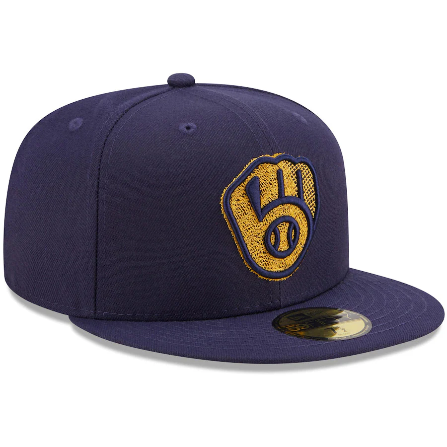 New Era Navy Milwaukee Brewers Scored 59FIFTY Fitted Hat - Image 3