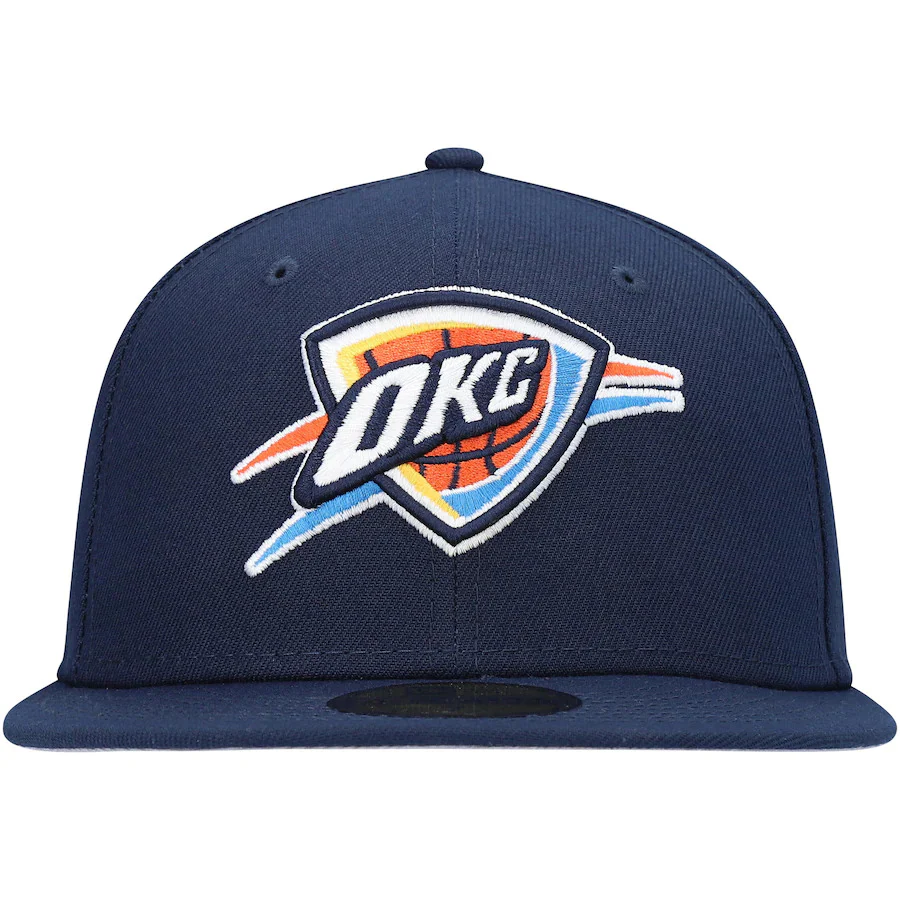 New Era Navy Oklahoma City Thunder Team Logoman 59FIFTY Fitted Hat - Image 3