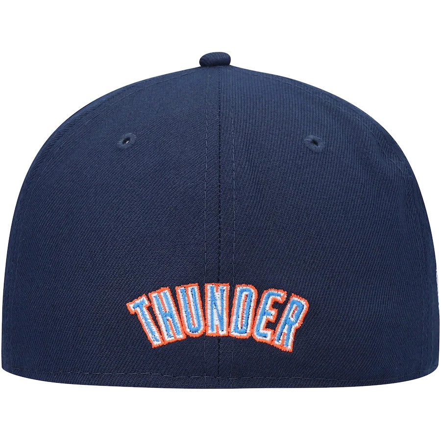New Era Navy Oklahoma City Thunder Team Logoman 59FIFTY Fitted Hat - Image 4
