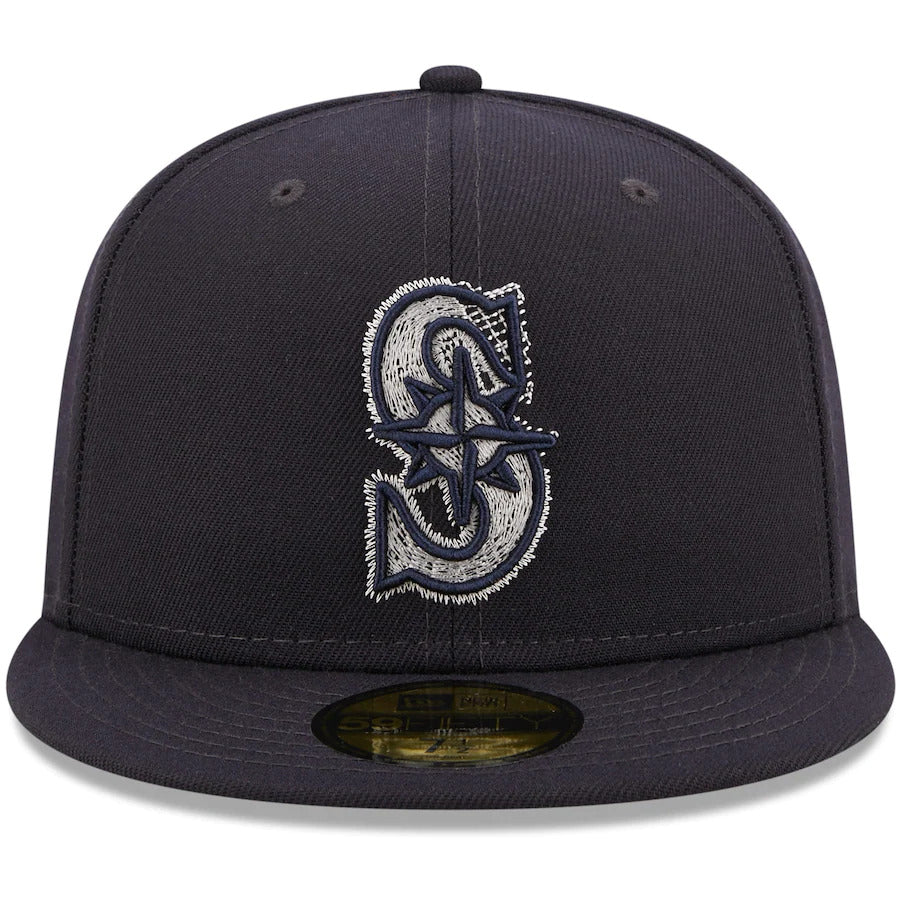 New Era Navy Seattle Mariners Scored 59FIFTY Fitted Hat - Image 2