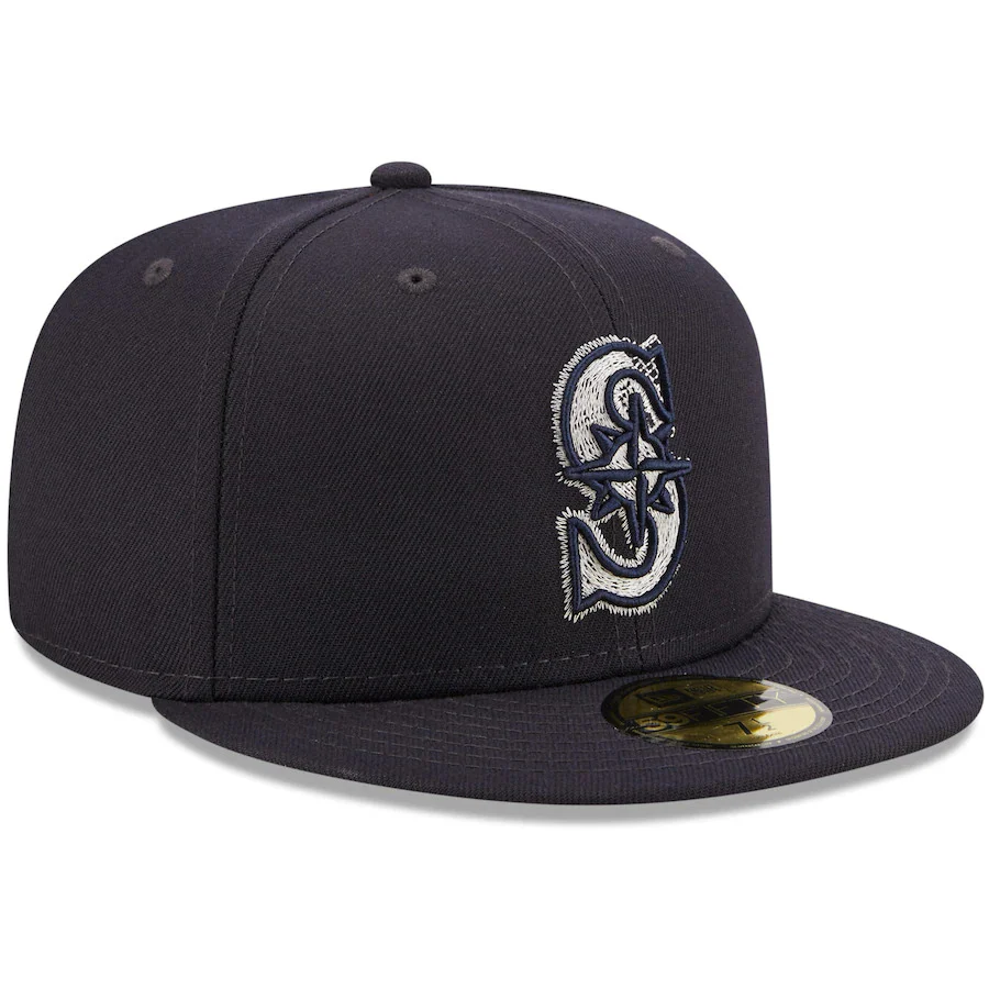New Era Navy Seattle Mariners Scored 59FIFTY Fitted Hat - Image 3