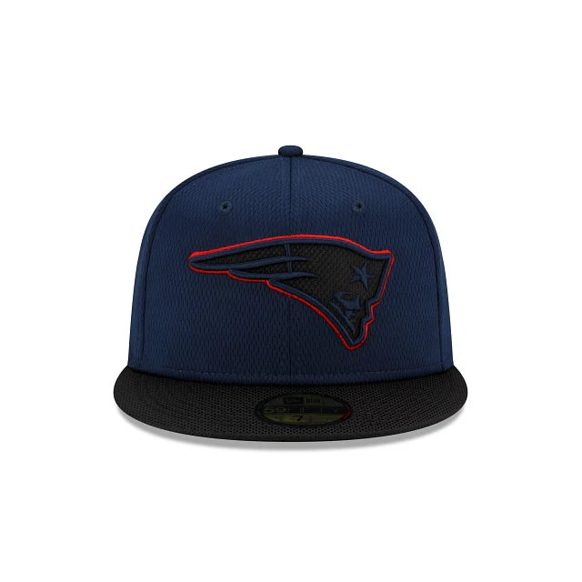 New Era New England Patriots NFL Sideline Road 2021 Navy Blue 59FIFTY Fitted Hat - Image 3