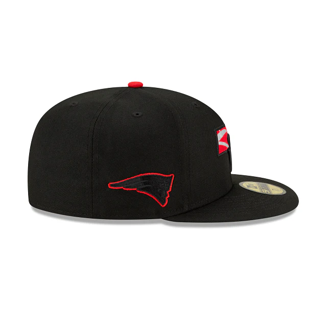 New Era New England Patriots State Logo Reflect Red Bottom Fitted Hat - Image 3