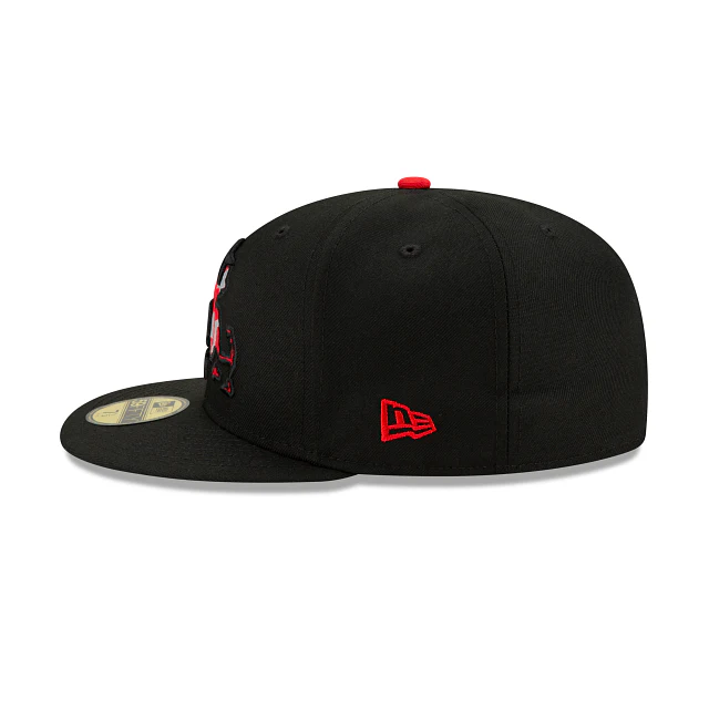 New Era New England Patriots State Logo Reflect Red Bottom Fitted Hat - Image 4