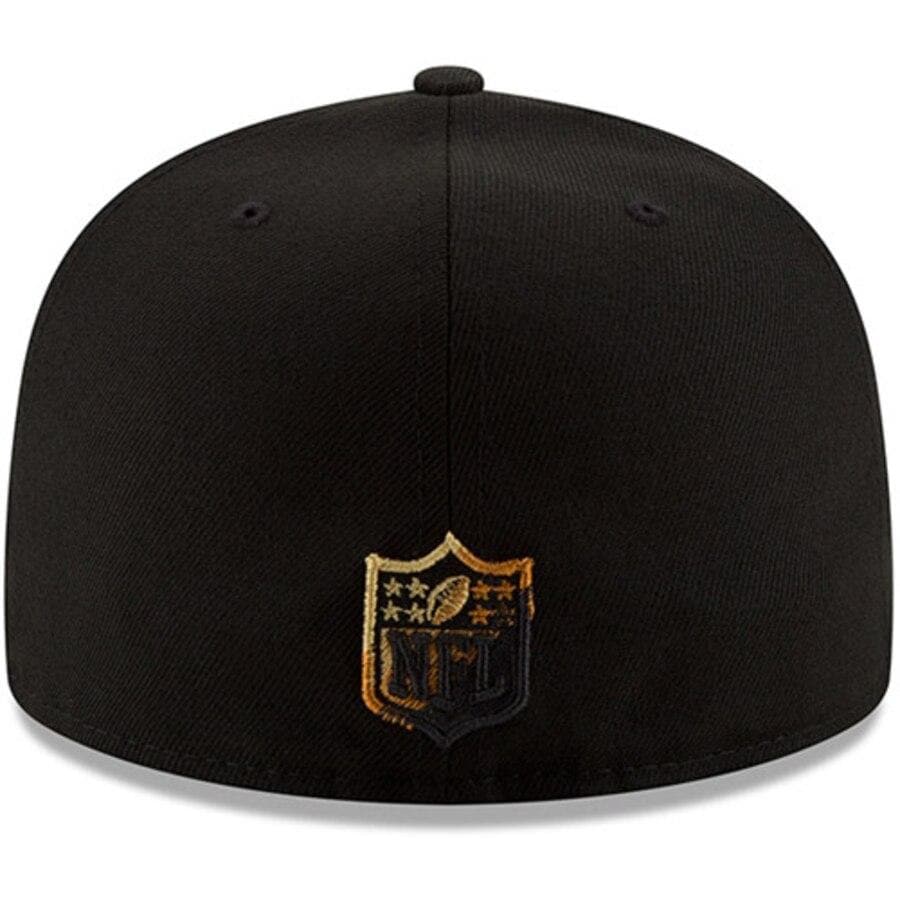 New Era New Orleans Saints Black Color Dim 59FIFTY Fitted Hat - Image 3