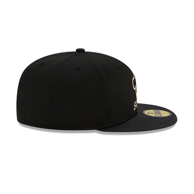 New Era New Orleans Saints NFL Sideline Road 2021 Black 59FIFTY Fitted Hat - Image 4