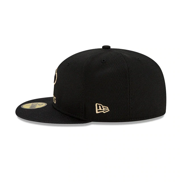 New Era New Orleans Saints NFL Sideline Road 2021 Black 59FIFTY Fitted Hat - Image 5
