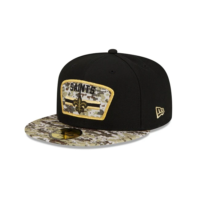 New Era New Orleans Saints Salute To Service 2021 59FIFTY Fitted Hat - Image 6