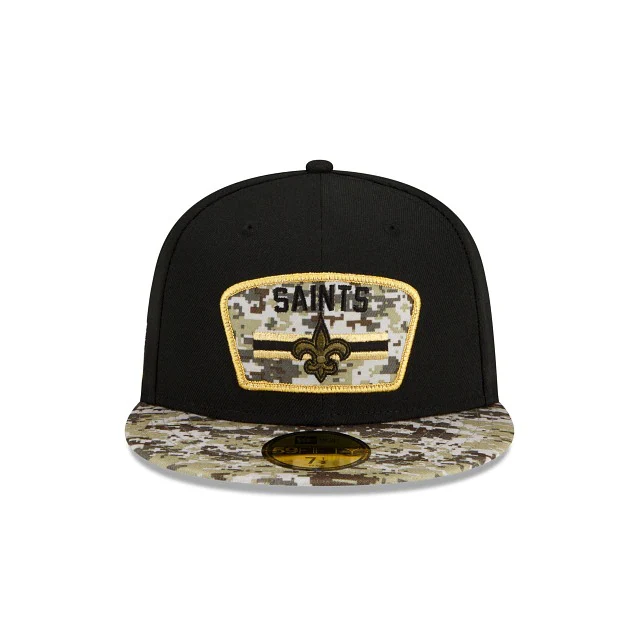 New Era New Orleans Saints Salute To Service 2021 59FIFTY Fitted Hat - Image 7