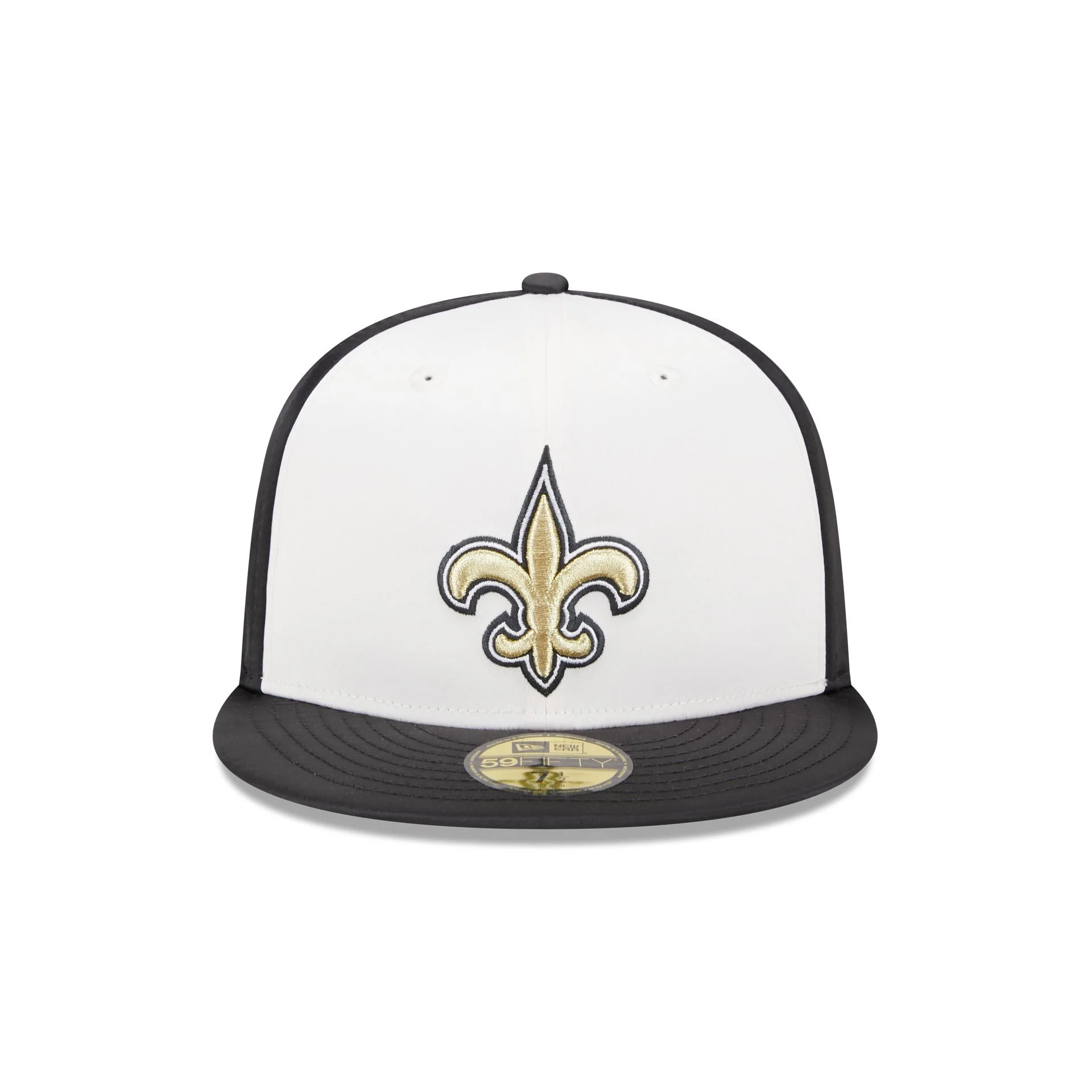 New Era New Orleans Saints Throwback Satin 2023 59FIFTY Fitted Hat - Image 2