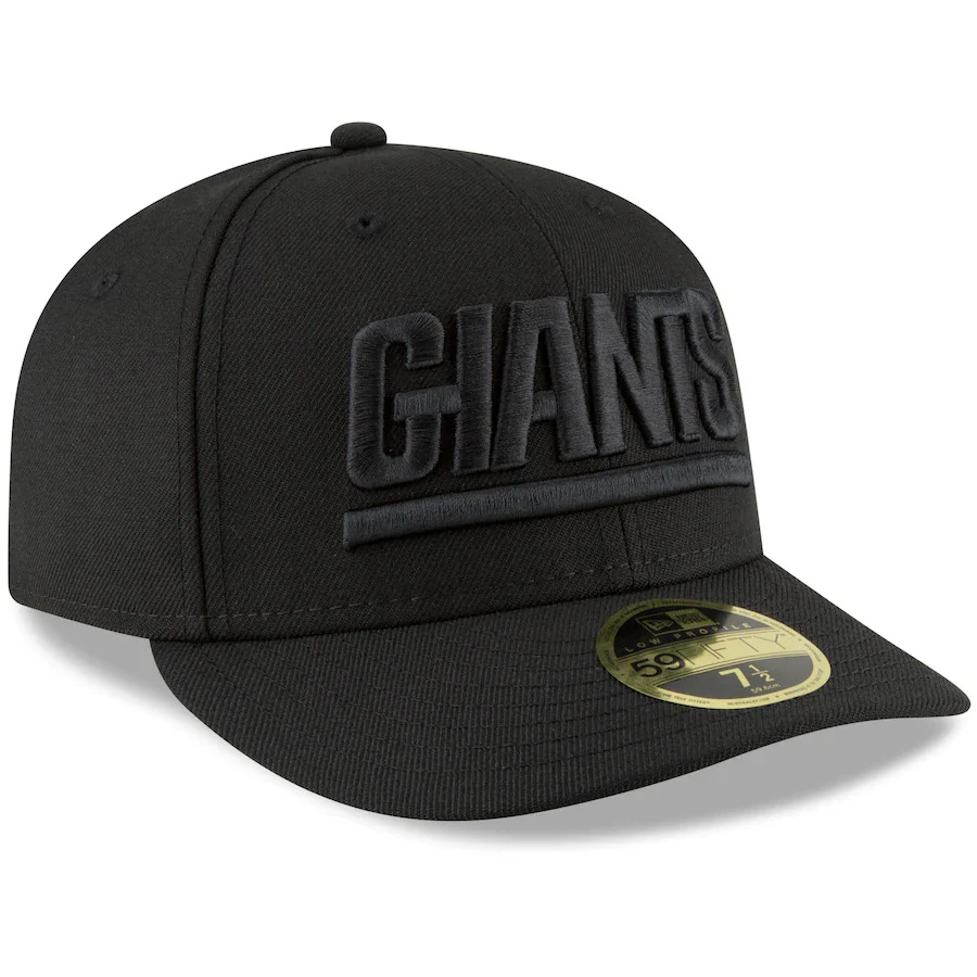 New Era New York Giants Black Throwback Logo Low Profile 59FIFTY Fitted Hat - Image 3