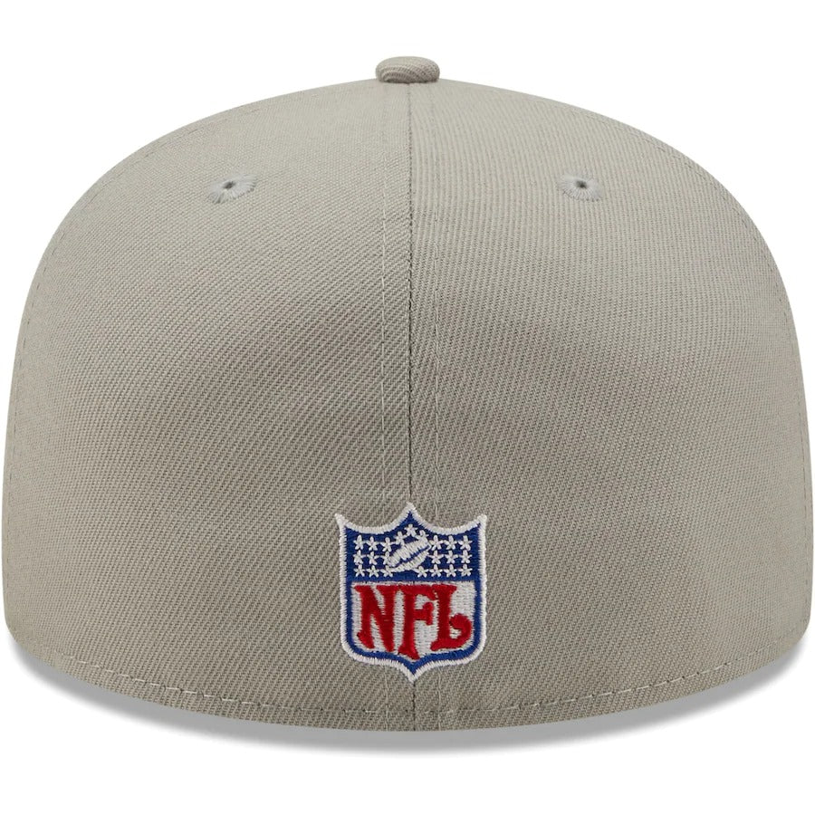 New Era New York Giants Gray Team 80th Anniversary Patch 59FIFTY Fitted Hat - Image 3