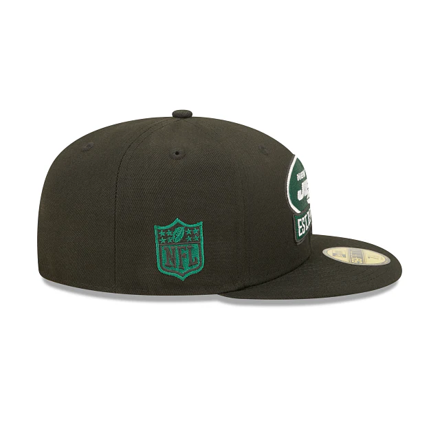 New Era New York Jets 2022 Sideline Black 59FIFTY Fitted Hat - Image 4