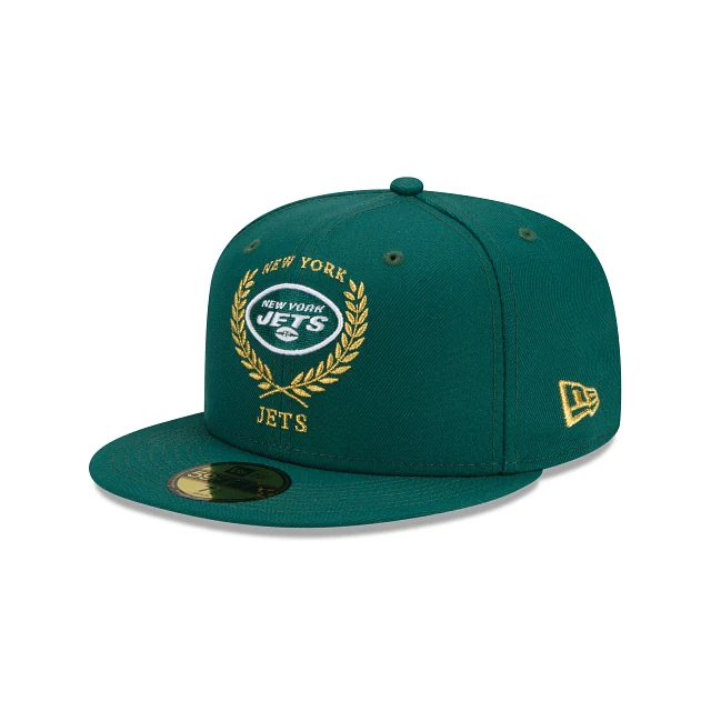 New Era New York Jets Gold Classic 59fifty Fitted Hat - Image 2