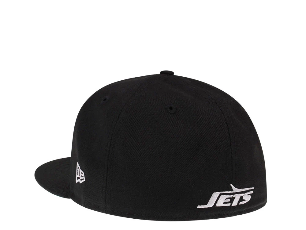 New Era New York Jets Throwback Black Edition 59FIFTY Fitted Hat - Image 3