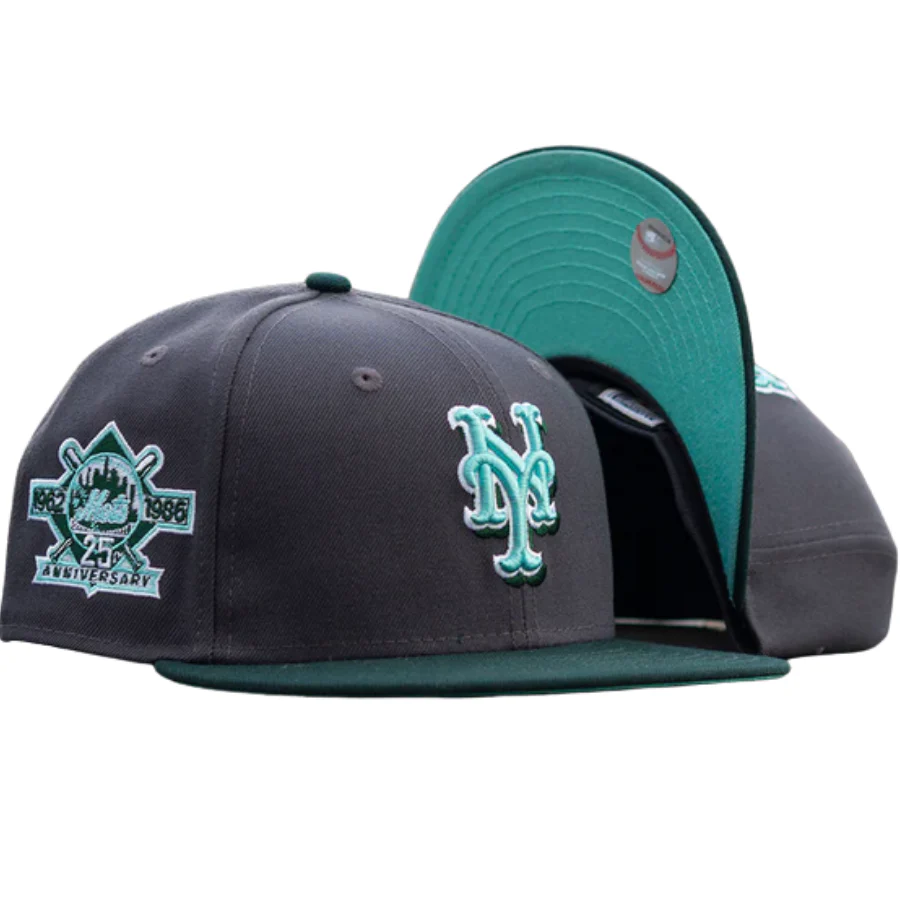 New Era New York Mets 25th Anniversary Clear Mint Undervisor 59FIFTY Fitted Cap - Image 3