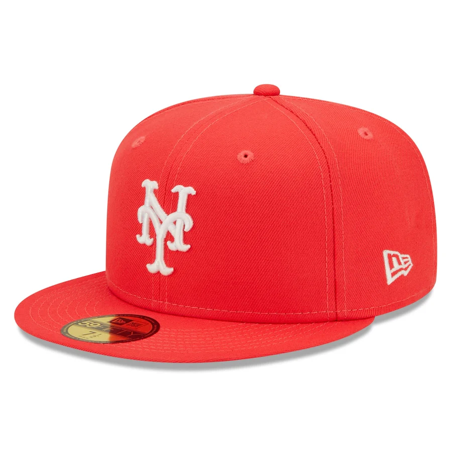 New Era New York Mets Lava Highlighter Logo 59FIFTY Fitted Hat