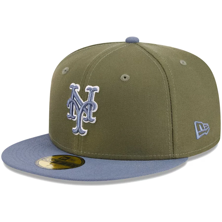 New Era New York Mets Olive/Blue 2023 59FIFTY Fitted Hat - Image 4