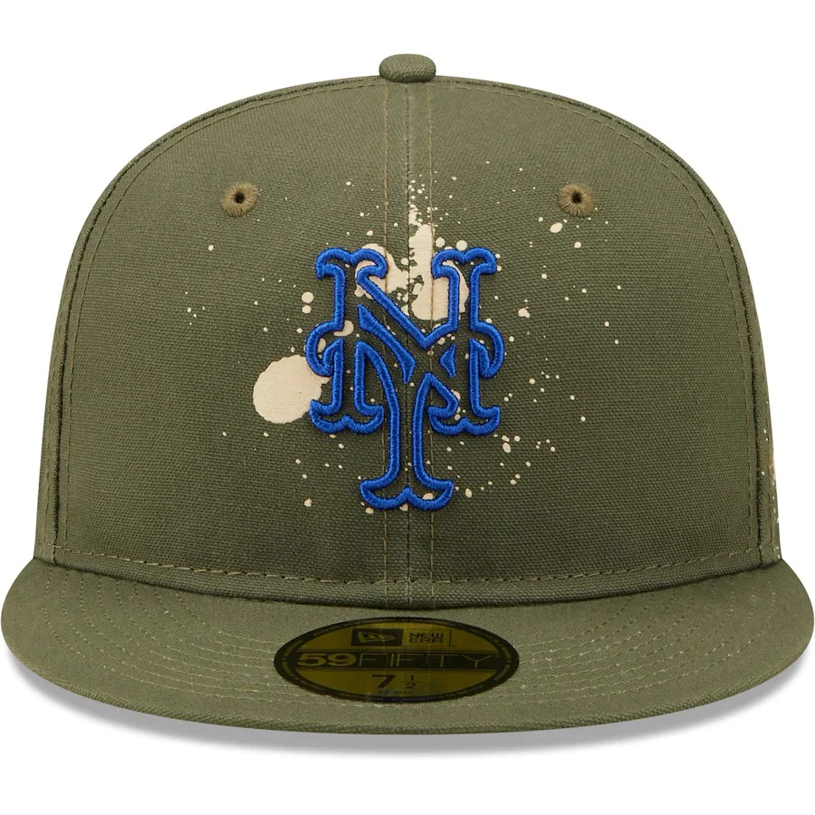 New Era New York Mets Olive Splatter 59FIFTY Fitted Hat - Image 2