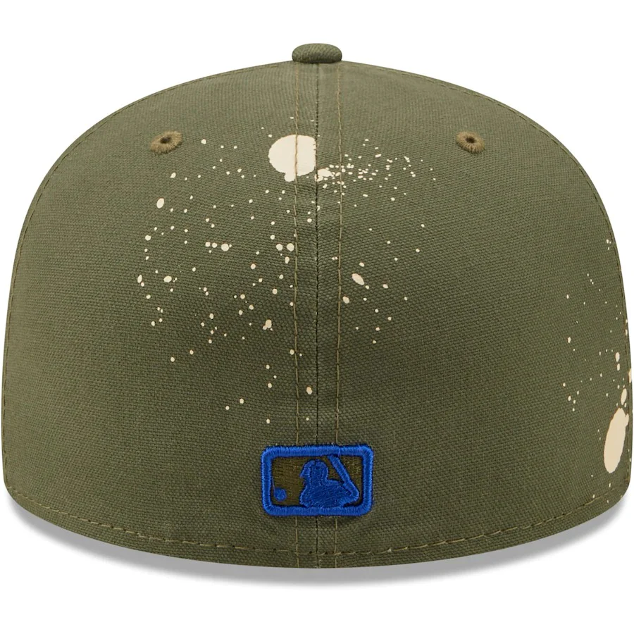 New Era New York Mets Olive Splatter 59FIFTY Fitted Hat - Image 4