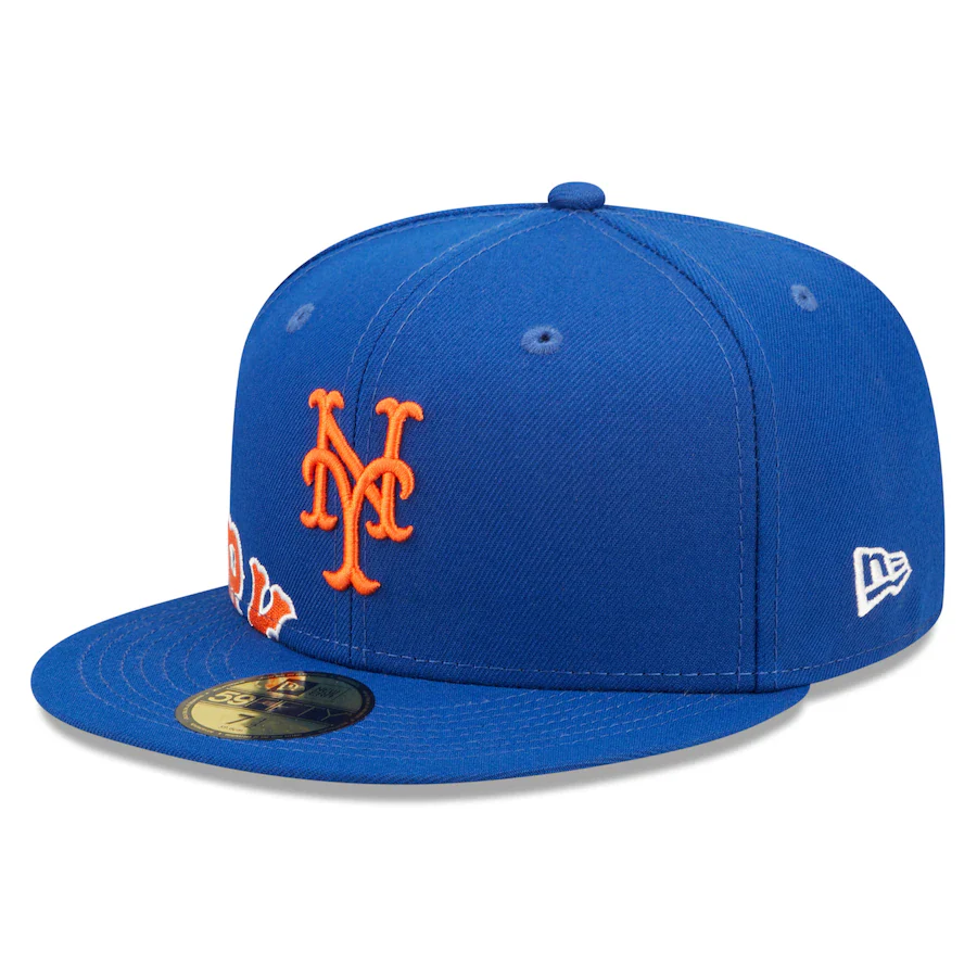 New Era New York Mets Royal Sidesplit 59FIFTY Fitted Hat - Image 4
