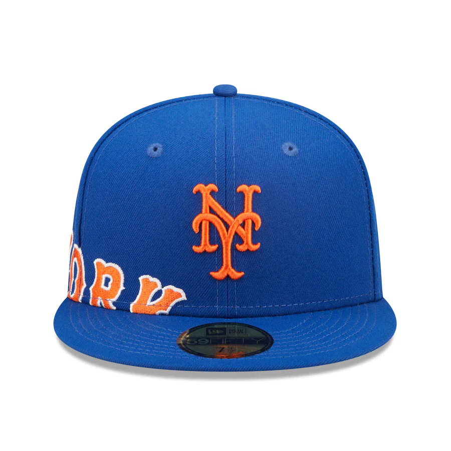 New Era New York Mets Royal Sidesplit 59FIFTY Fitted Hat - Image 5