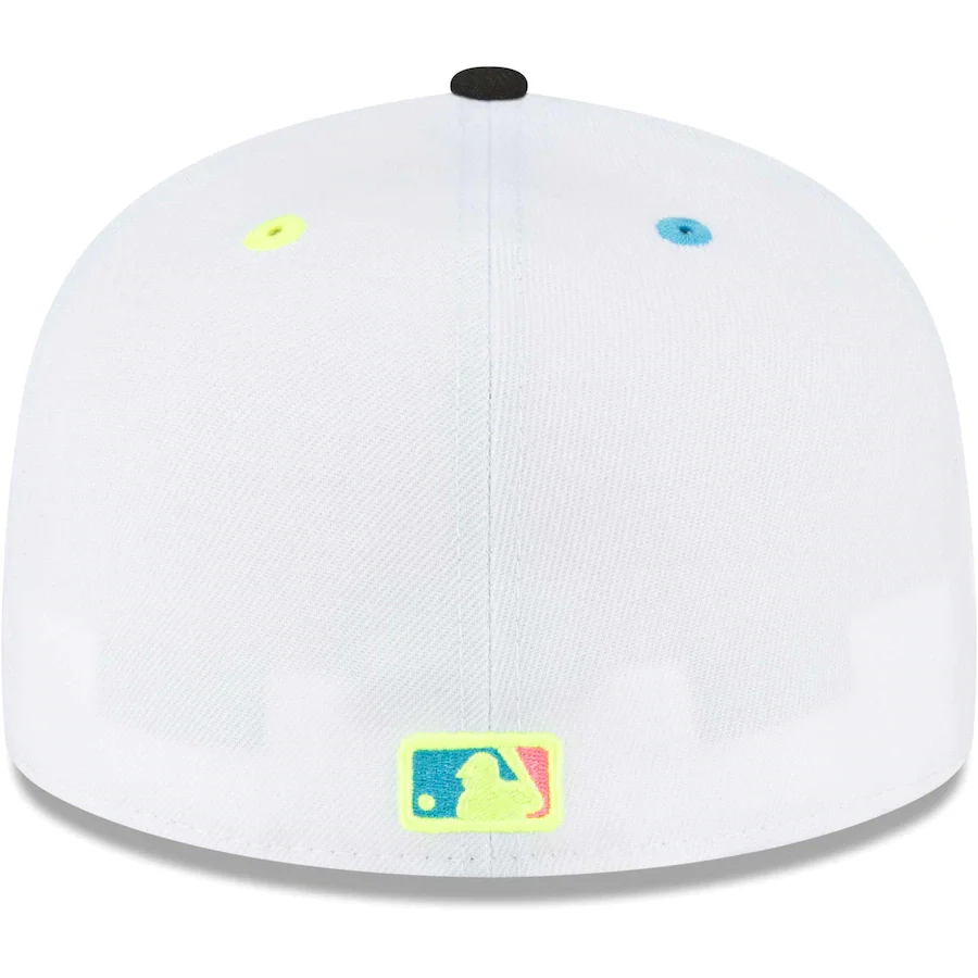 New Era New York Mets White Neon Eye 59FIFTY Fitted Hat - Image 3