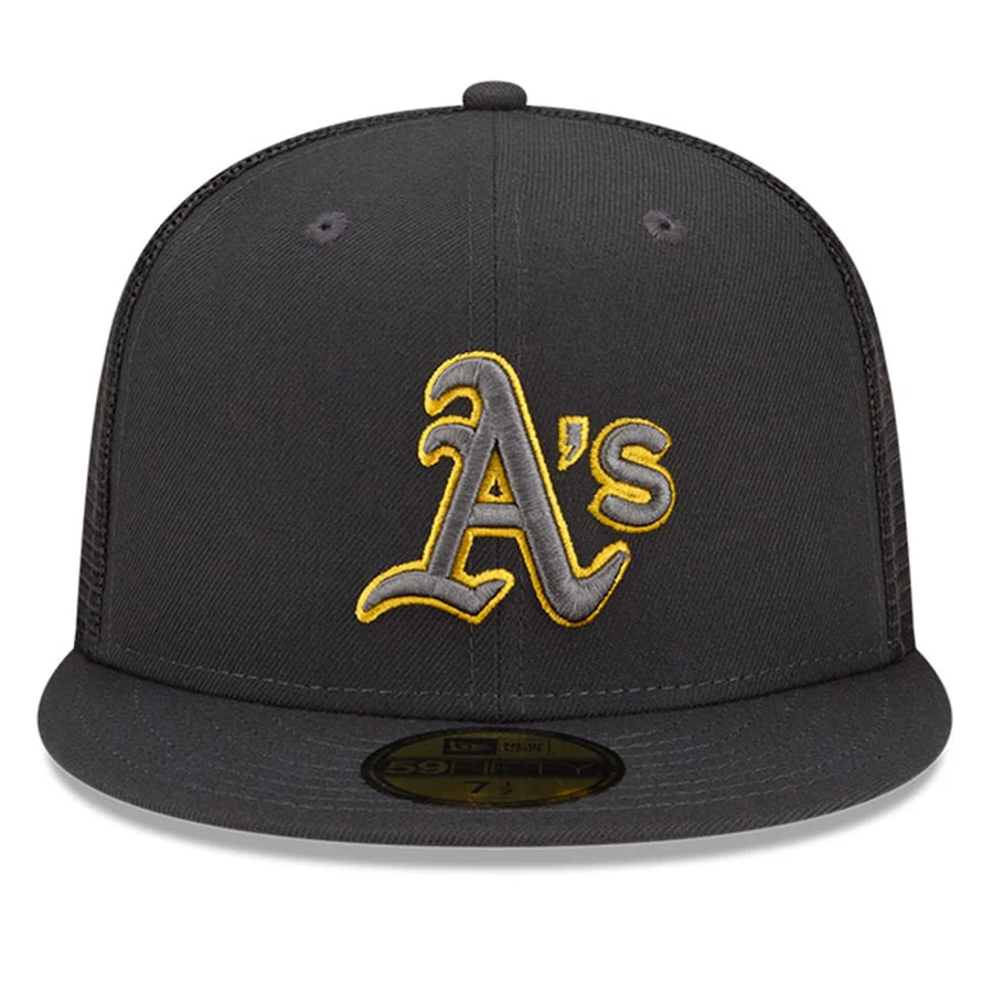New Era Oakland Athletics Graphite 2022 Batting Practice 59FIFTY Fitted Hat - Image 5