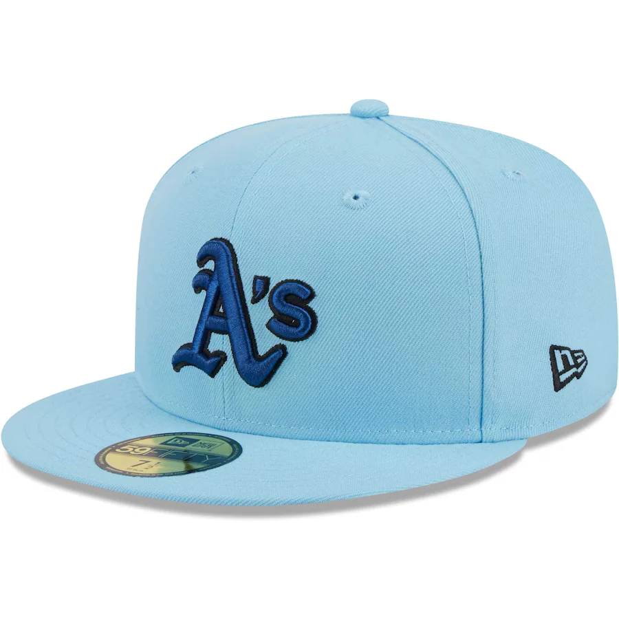 New Era Oakland Athletics Light Blue/Navy 2023 59FIFTY Fitted Hat - Image 4