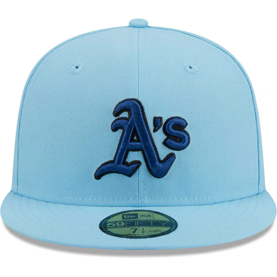 New Era Oakland Athletics Light Blue/Navy 2023 59FIFTY Fitted Hat - Image 5