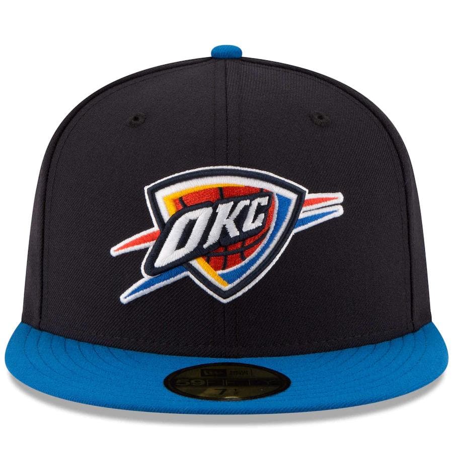 New Era Oklahoma City Thunder 2Tone Black/Blue 59FIFTY Fitted Hat - Image 2