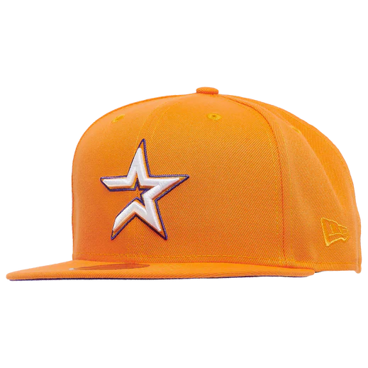 New Era Orange Houston Astros Purple Undervisor 59FIFTY Fitted Hat - Image 5