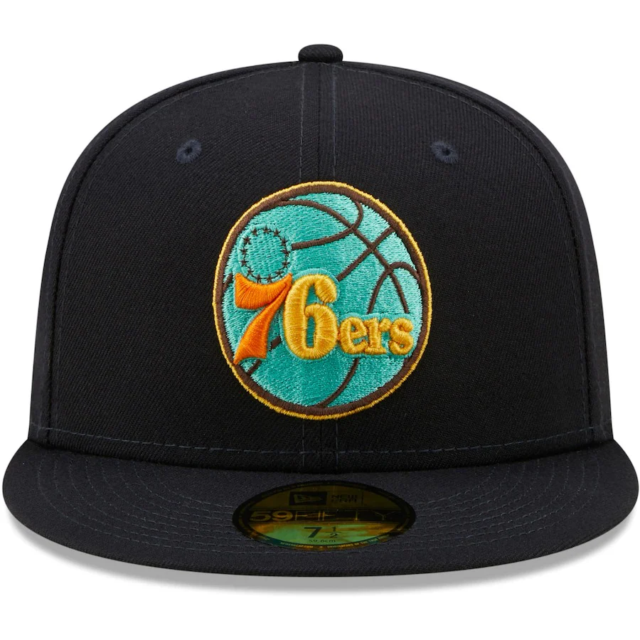 New Era Philadelphia 76ers Navy/Mint 59FIFTY Fitted Hat - Image 5