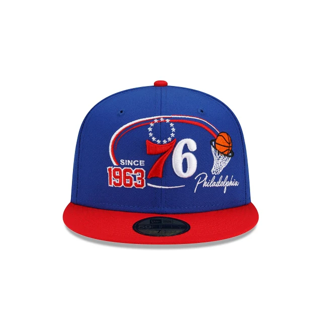 New Era Philadelphia 76ers Two-Tone Hoops 59fifty Fitted Hat - Image 2